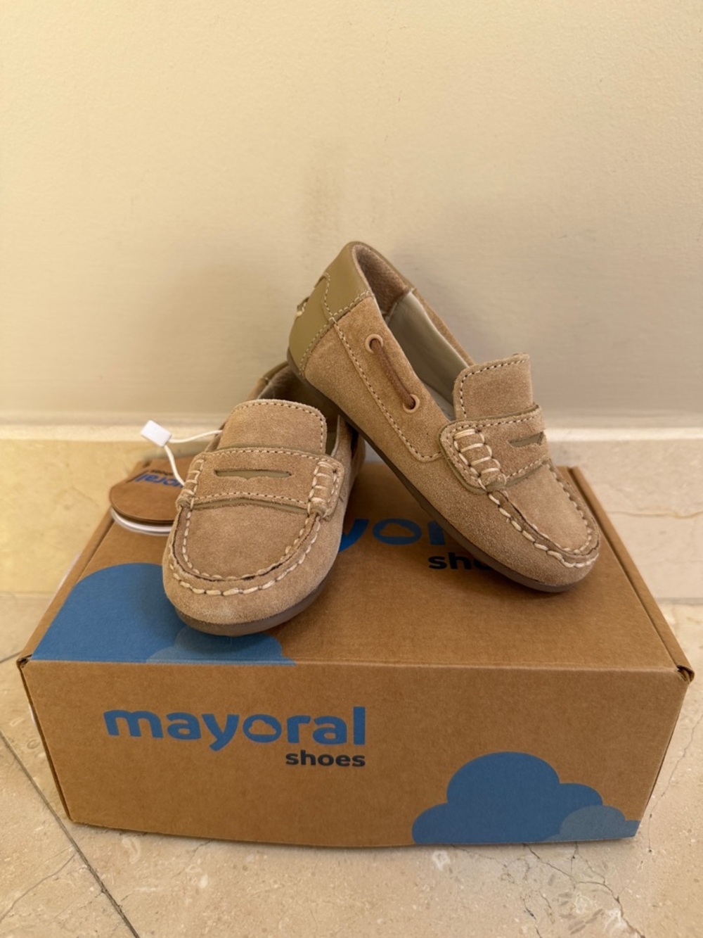 Mayoral baby boy infant sued  loafer moccasins. Size 5.5​